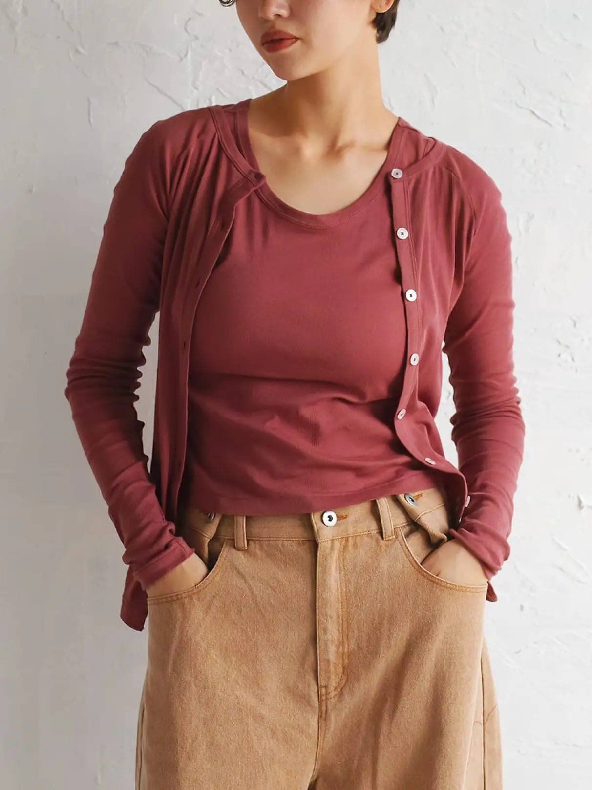 DAMIR DOMA シルクネップ カーディガン 46 ダミールドマ茶色ブラウン DAMIR DOMA シルクネップ カーディガン 46 ダミールドマ茶色