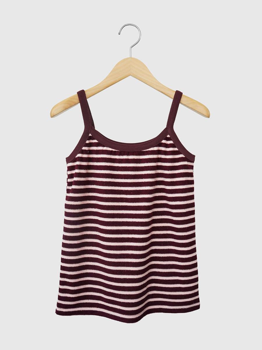 Border pile camisole