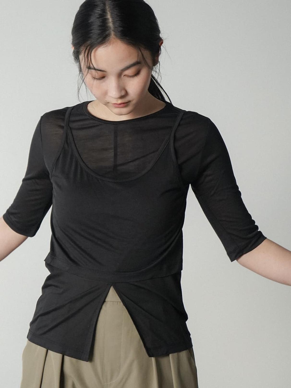 新作サルセーション　Back Pleat Tank Top Sheer tank layered pullover - FIKA. - FIKA.｜YAMADAYA STORE
