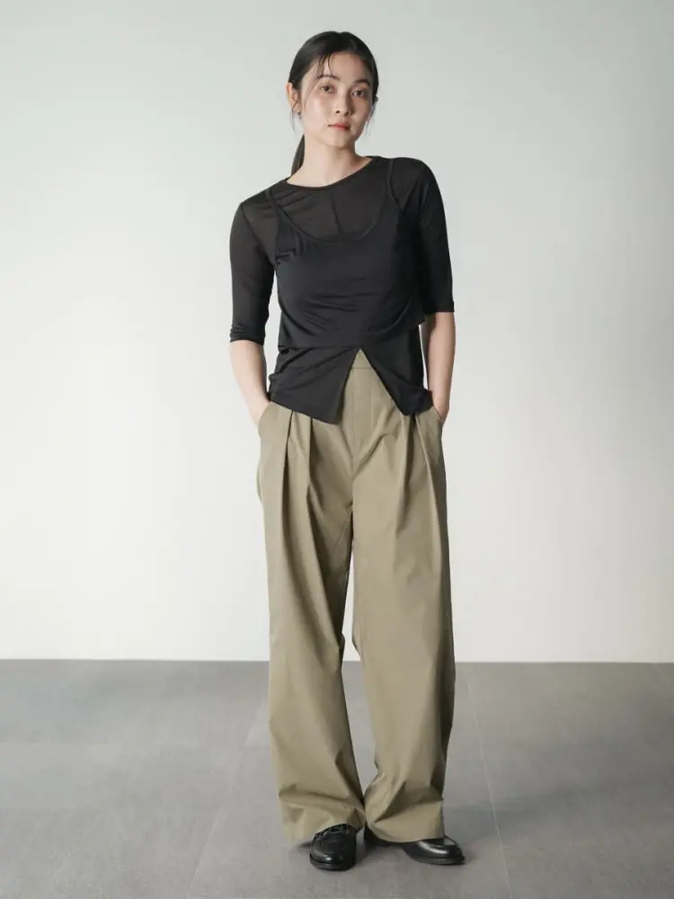 Sheer tank layered pullover - FIKA. - FIKA.｜YAMADAYA STORE
