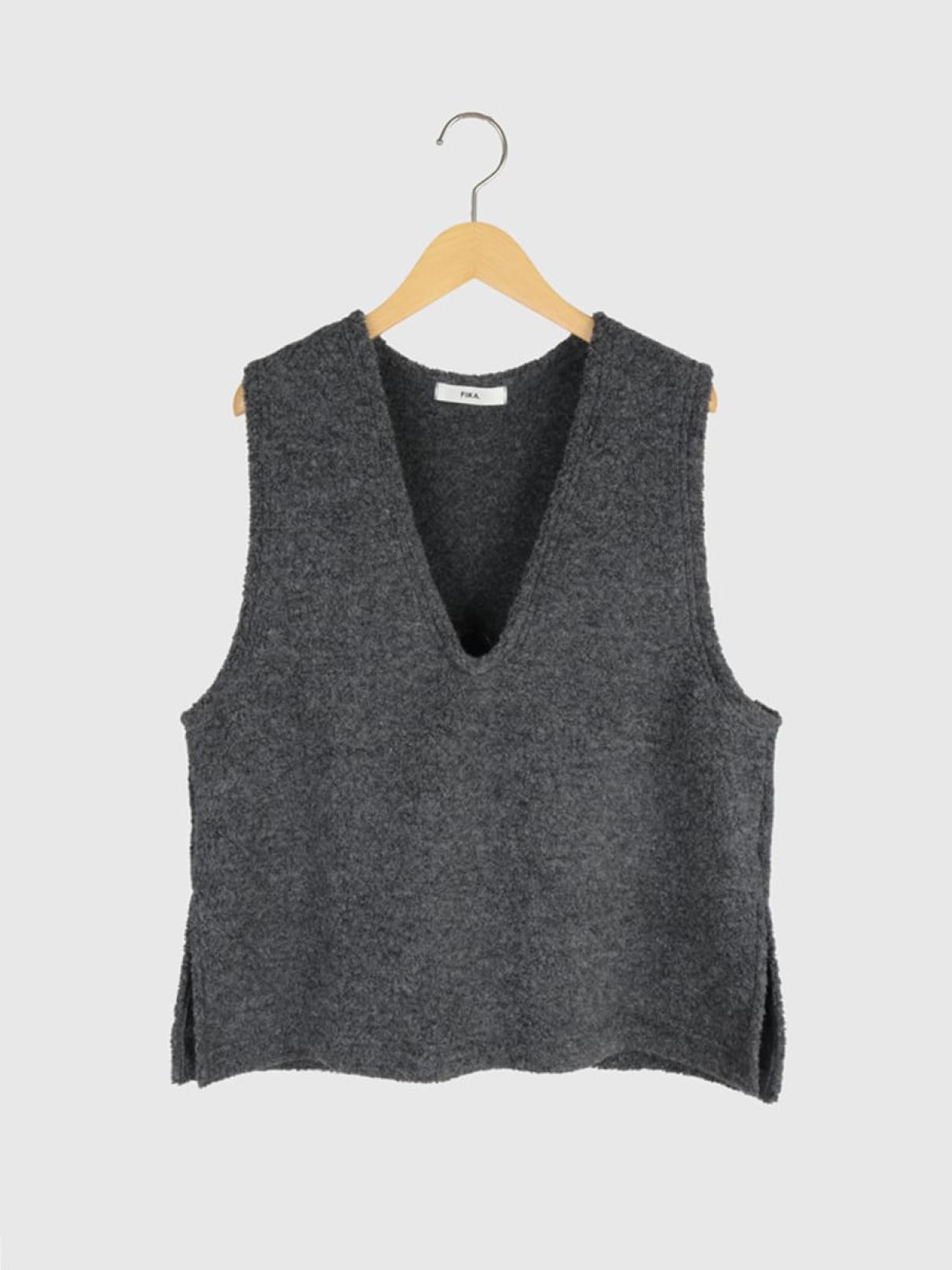 那須ファームヴィレッジ ニットベスト Wool blend v-neck vest - FIKA. - FIKA.｜YAMADAYA STORE