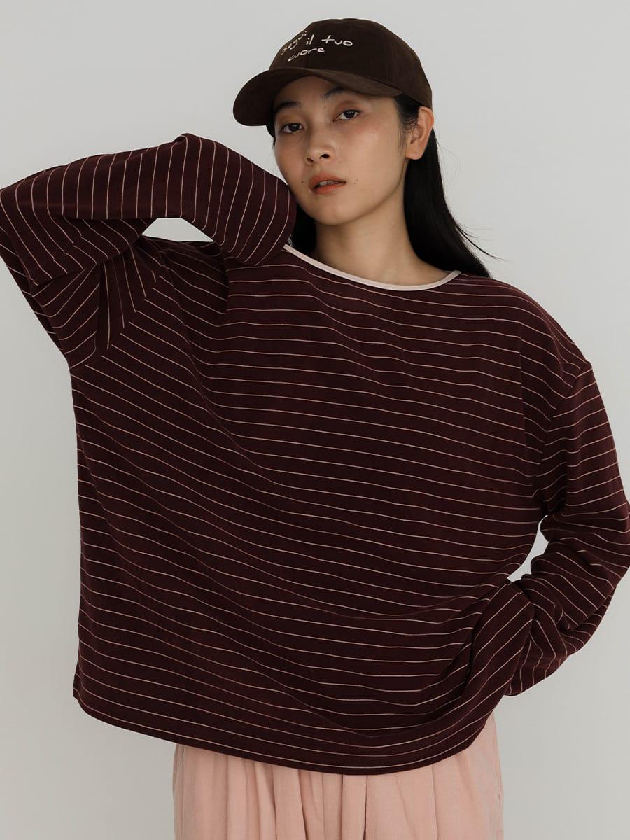 Brushd border pullover