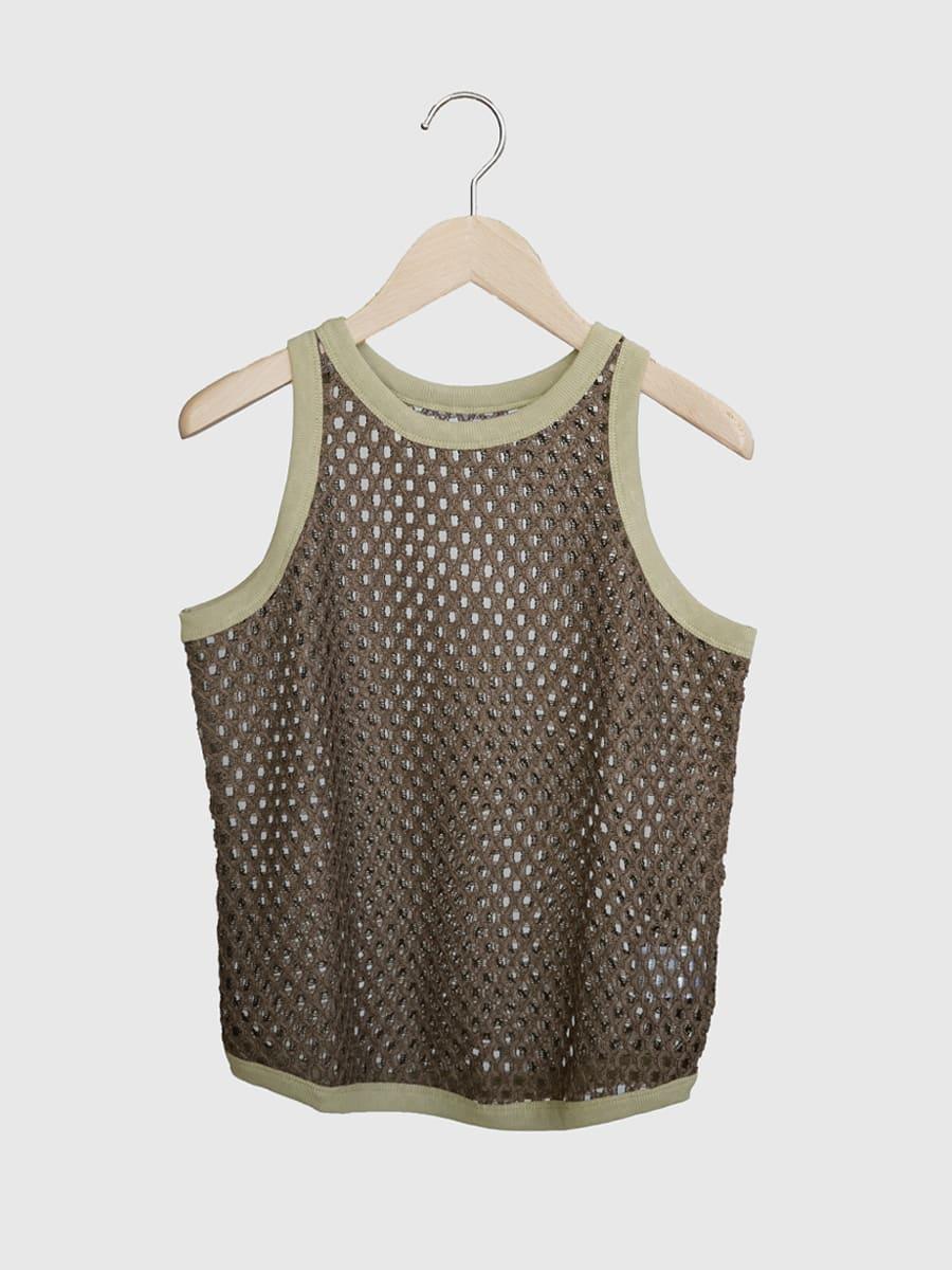Mesh sleeveless tank top - FIKA. - FIKA.｜YAMADAYA STORE