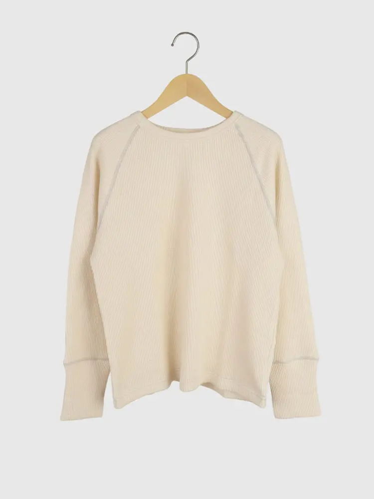 Waffle long sleeve pullover - FIKA. - FIKA.｜YAMADAYA STORE