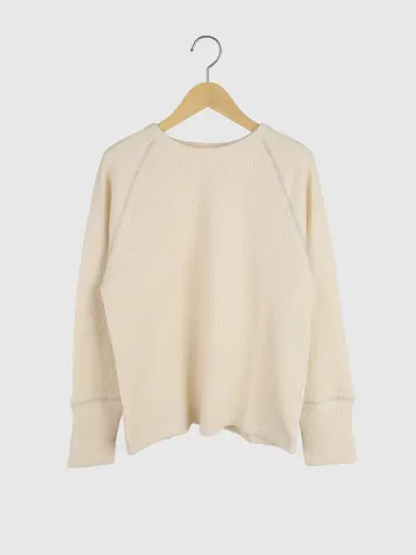 Waffle long sleeve pullover - FIKA. - FIKA.|YAMADAYA STORE Waffle long sleeve pullover - FIKA. - FIKA.|YAMADAYA STORE