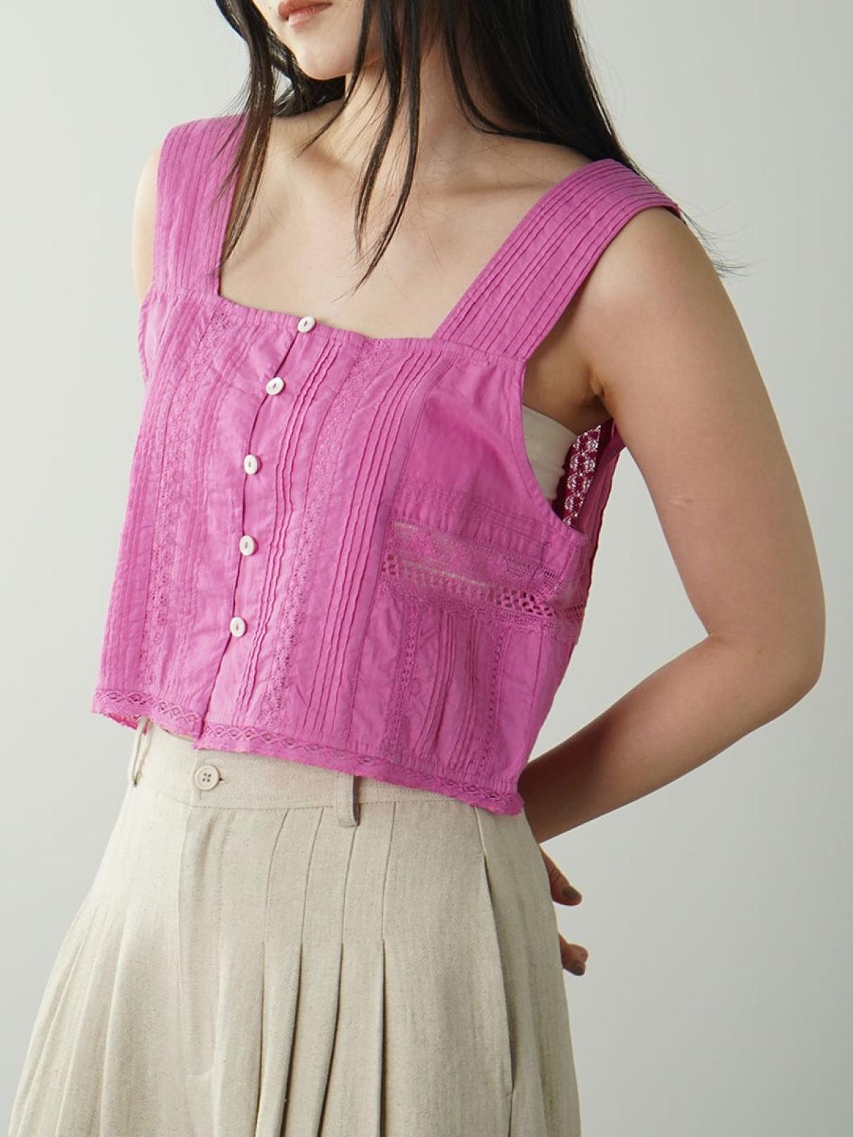 Cotton lace bustier - FIKA. - FIKA.｜YAMADAYA STORE