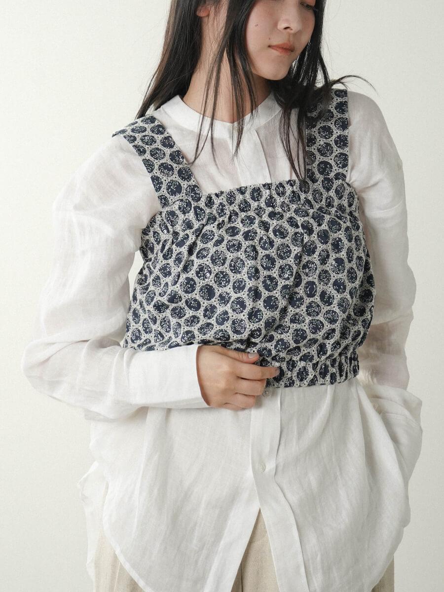 2Way floral cotton lace bustier