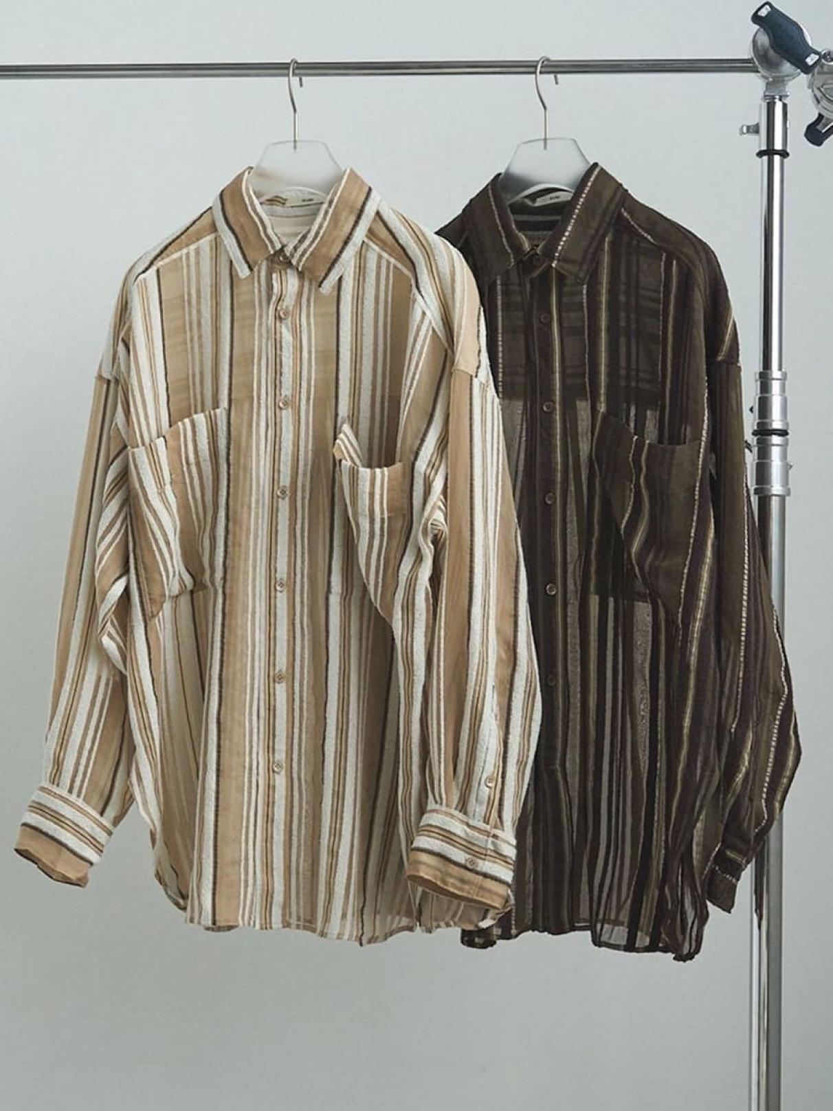 Sheer Stripe Shirts - anuke - FIKA.｜YAMADAYA STORE