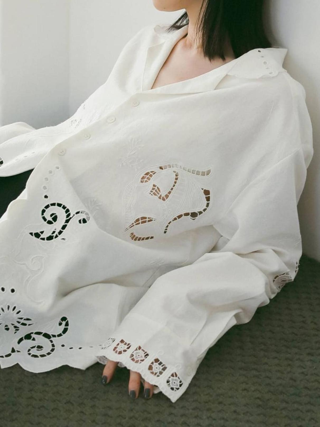 即日発送】anuke Cutwork OpencollarShirts タグ付 【公式通販】