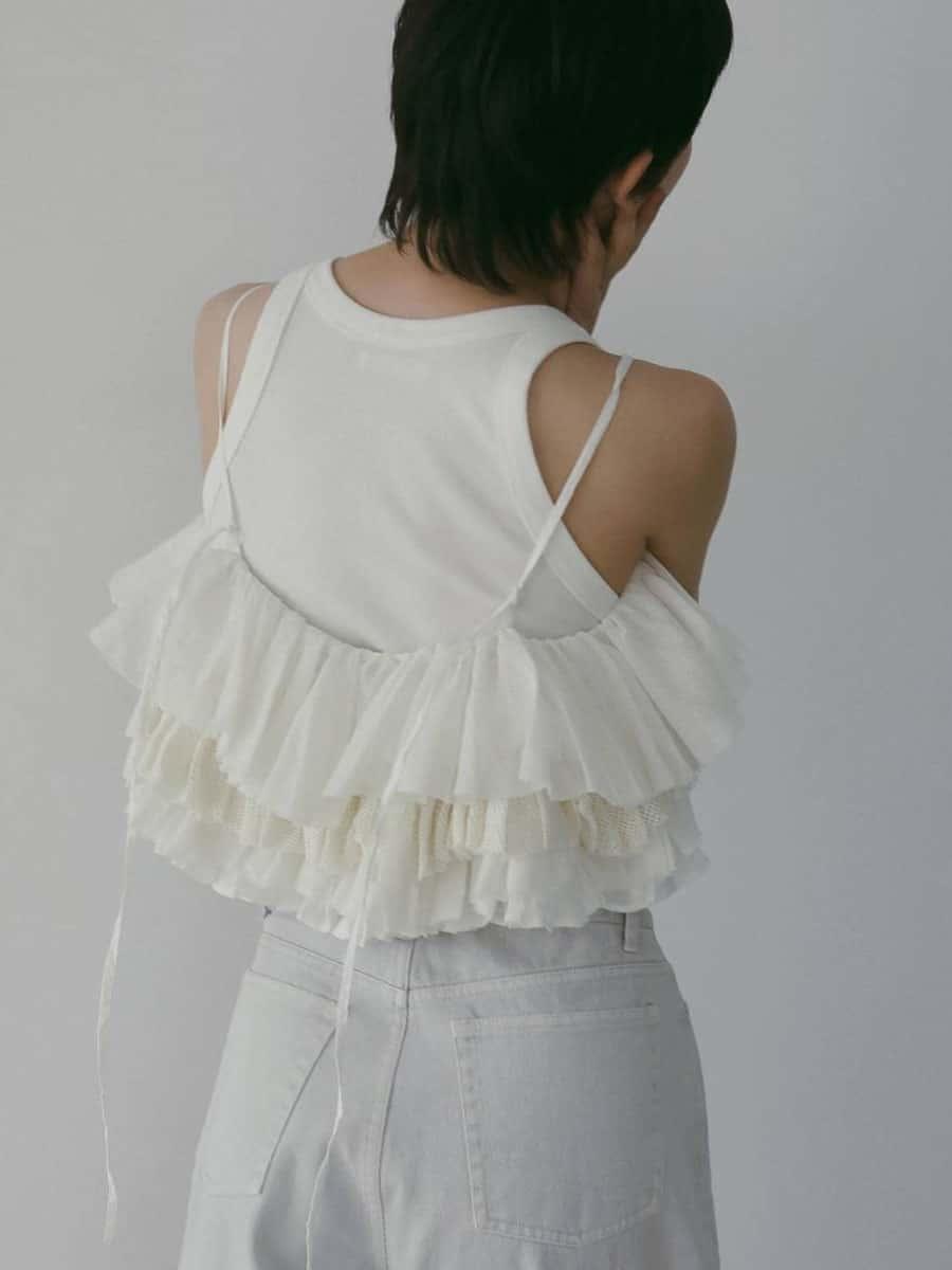 Mesh Frill Camisole - anuke - FIKA.｜YAMADAYA STORE