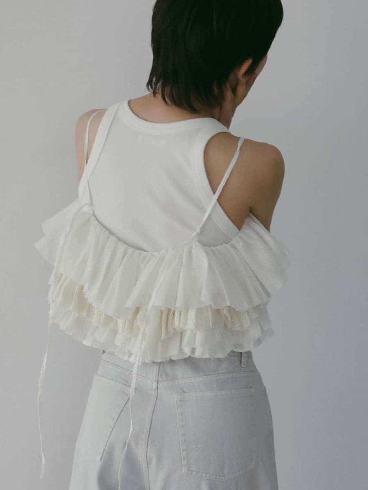 Mesh Frill Camisole - anuke - FIKA.｜YAMADAYA STORE