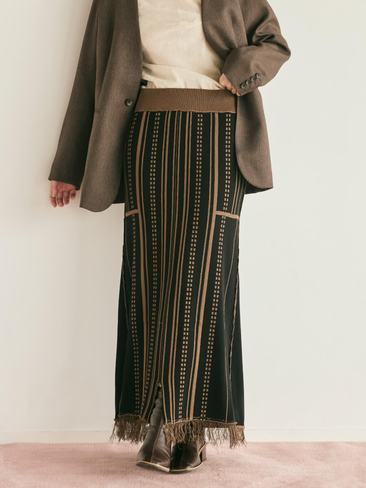 Reversible Knit Skirt - AGAWD - FIKA.｜YAMADAYA STORE 