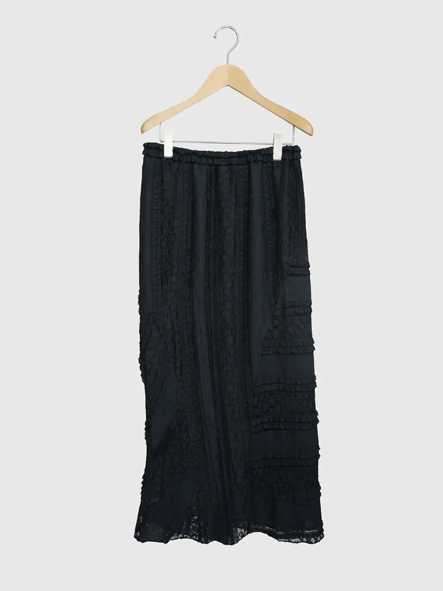 Lace panel frill skirt - FIKA. - FIKA.|YAMADAYA STORE Lace panel frill skirt - FIKA. - FIKA.|YAMADAYA STORE
