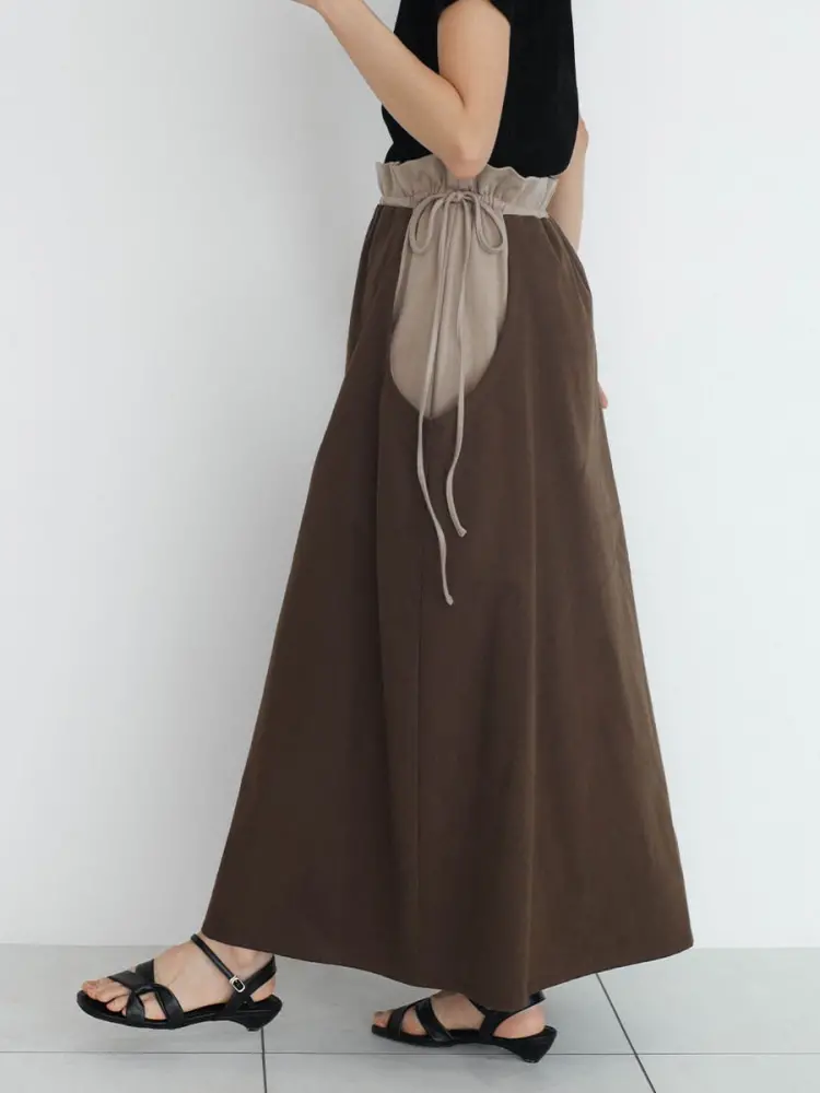 Gather waist docking skirt - FIKA. - FIKA.｜YAMADAYA STORE
