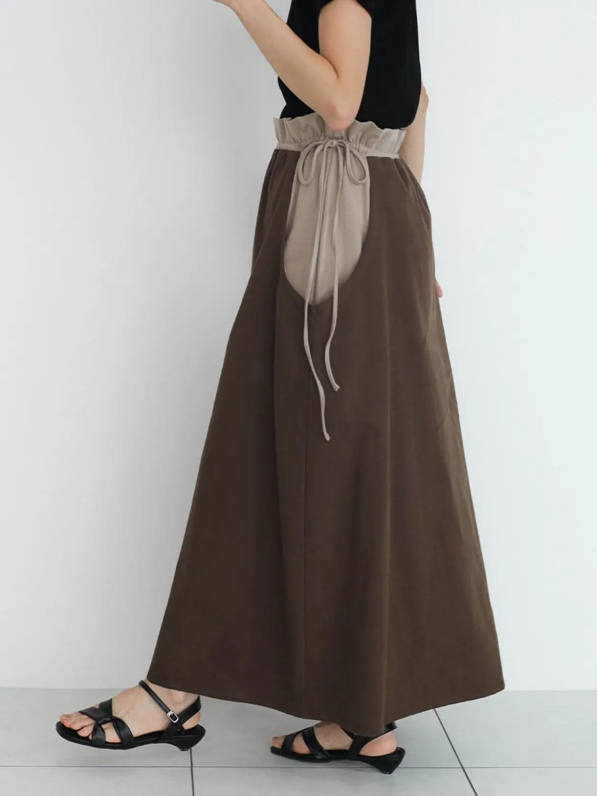 Gather waist docking skirt - FIKA. - FIKA.｜YAMADAYA STORE