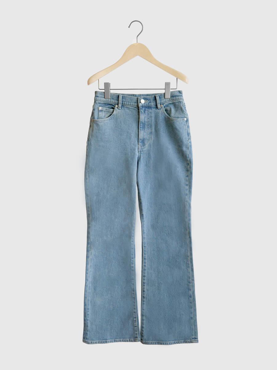 Slim flared denim pants