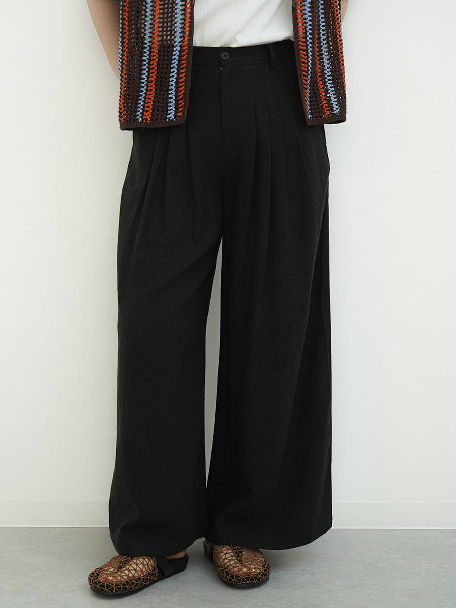4tucks linen pants