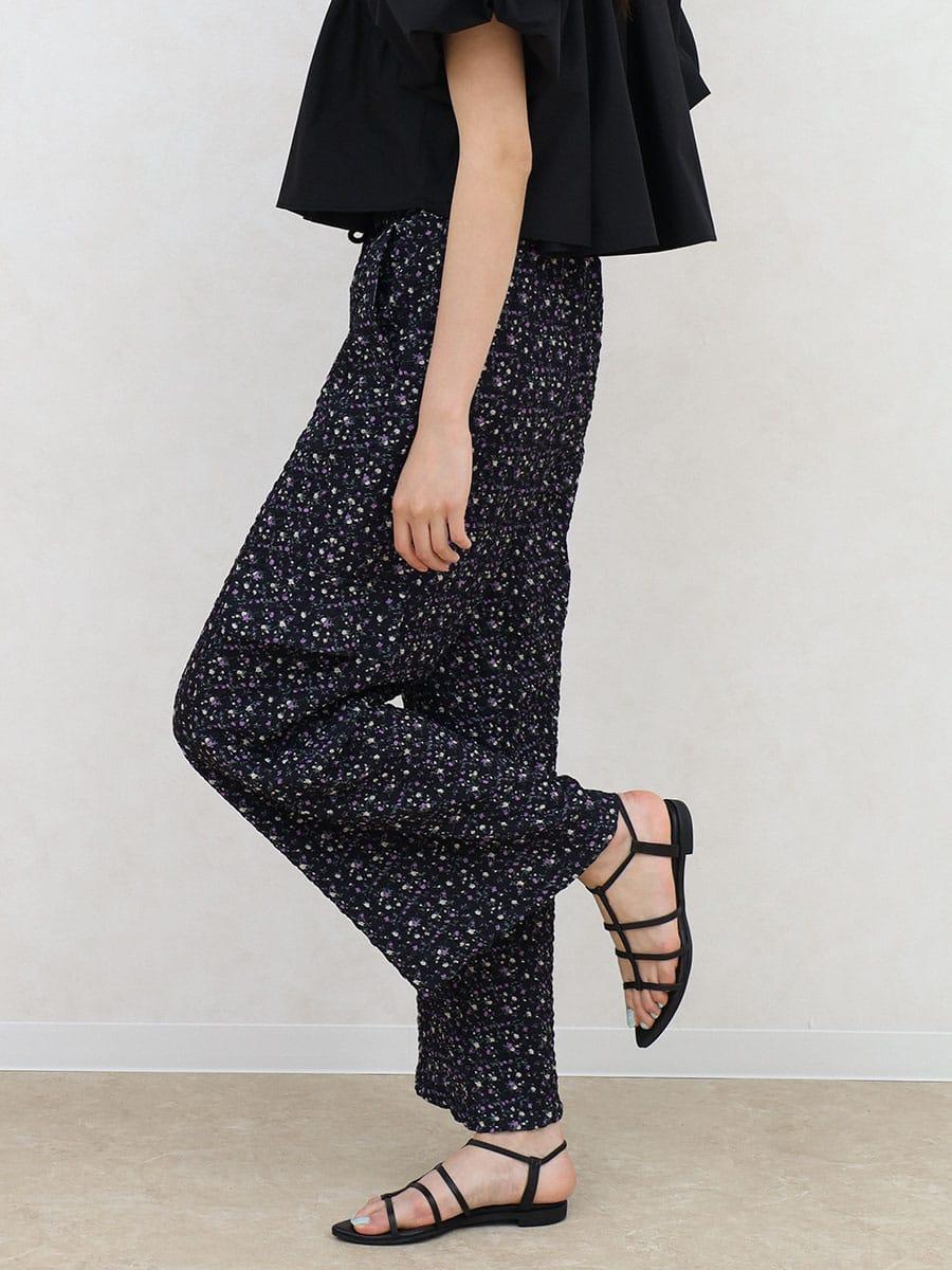 Floral drawstring pants