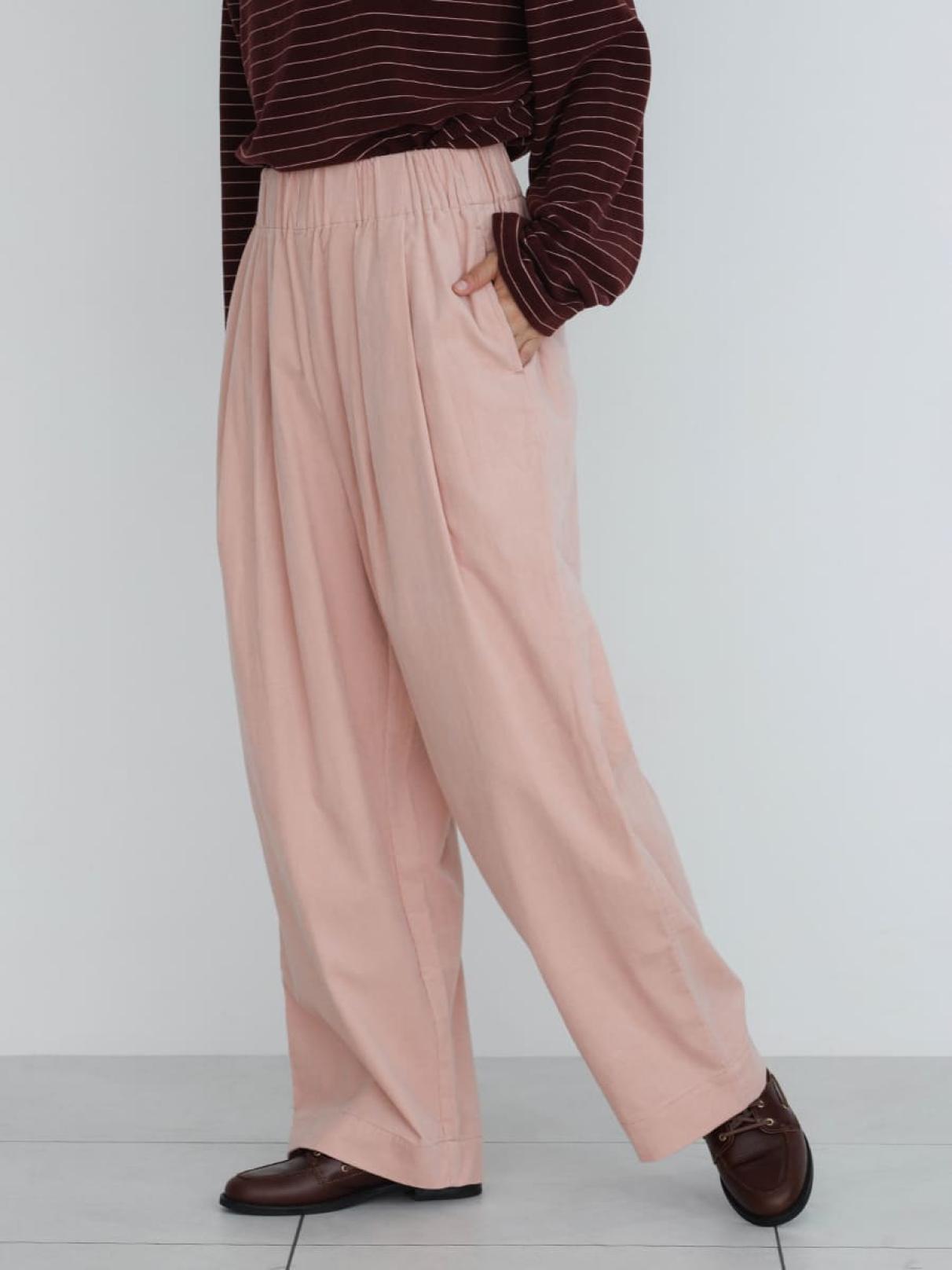 Corduroy easy wide pants - FIKA. - FIKA.｜YAMADAYA STORE
