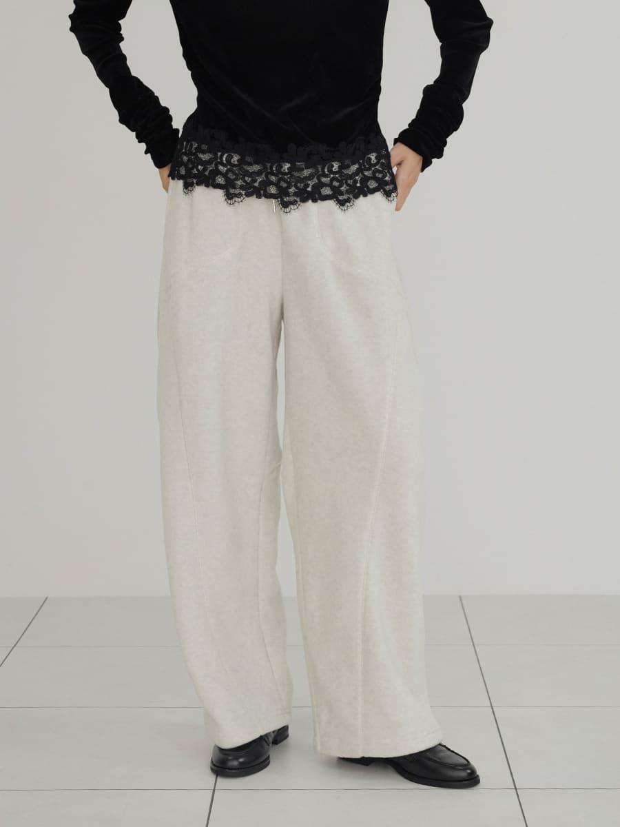 Paneled fleece pants