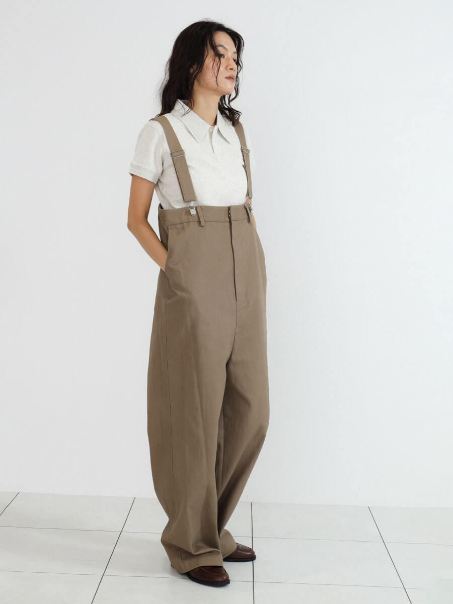 Suspenders wide pants - FIKA. - FIKA.｜YAMADAYA STORE