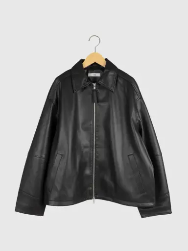 Fake leather zip blouson - FIKA. - FIKA.｜YAMADAYA STORE