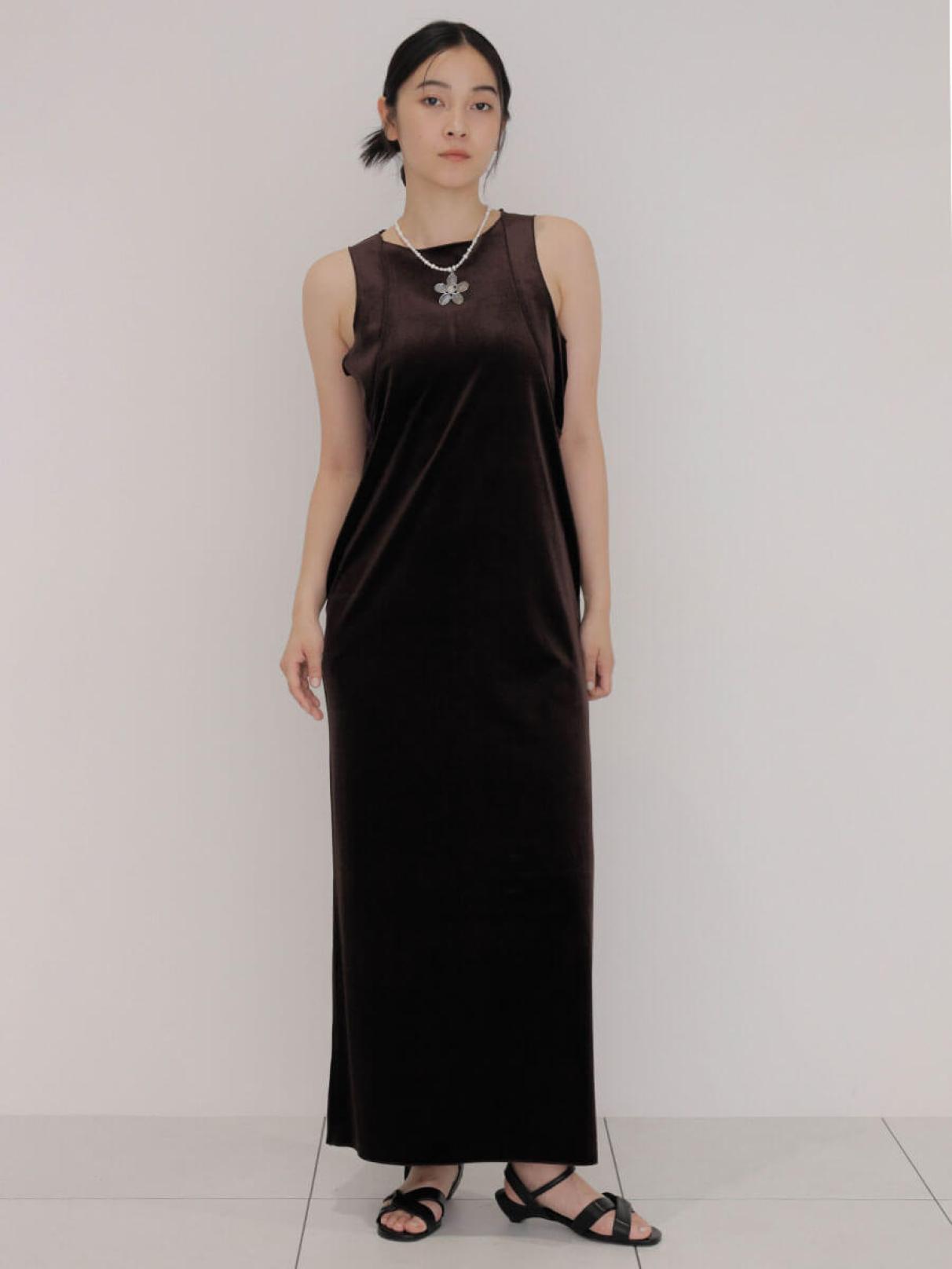 Sleeveless velour onepiece - FIKA. - FIKA.｜YAMADAYA STORE