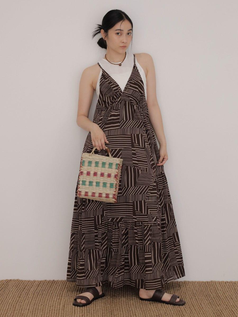 Geometric camisole onepiece