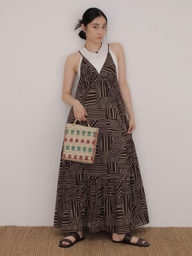 Geometric camisole onepiece - FIKA. - FIKA.｜YAMADAYA STORE