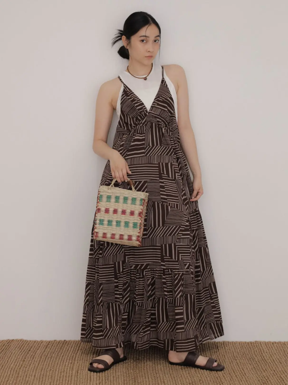 Geometric camisole onepiece - FIKA. - FIKA.｜YAMADAYA STORE