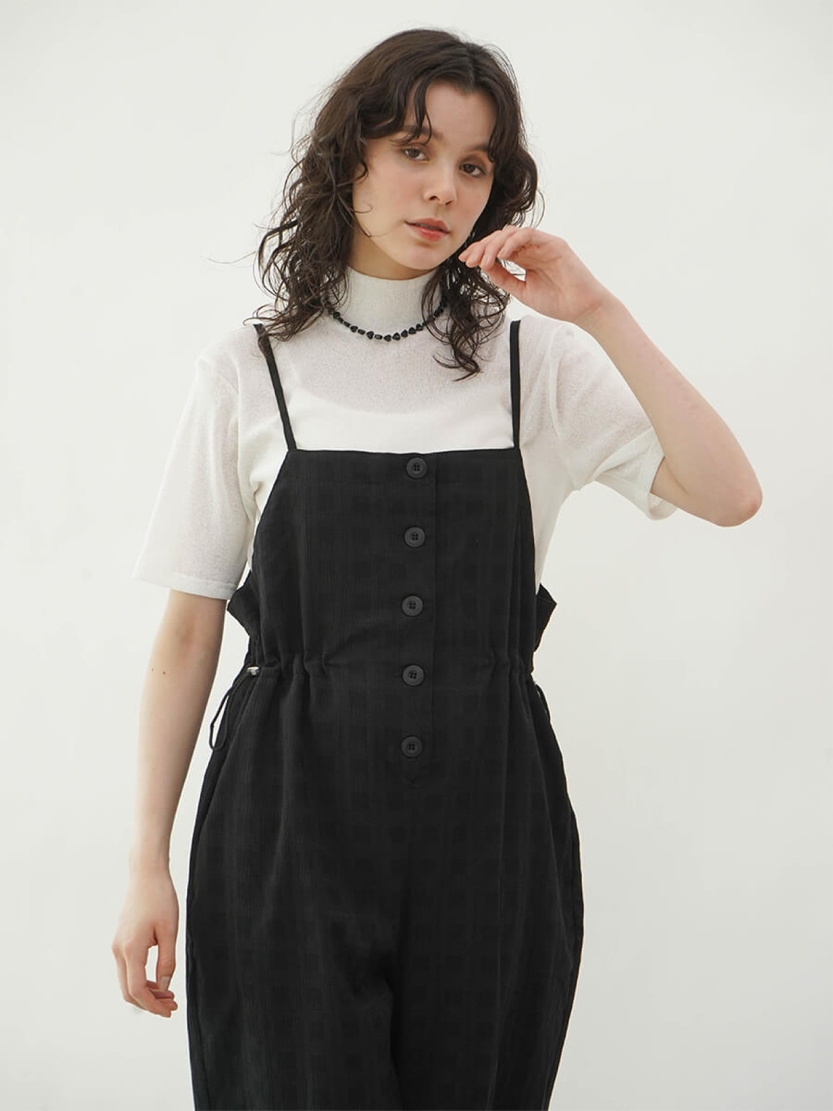 FIKA. Front button cami salopette サロペット Front button cami salopette - FIKA. - FIKA.｜YAMADAYA STORE