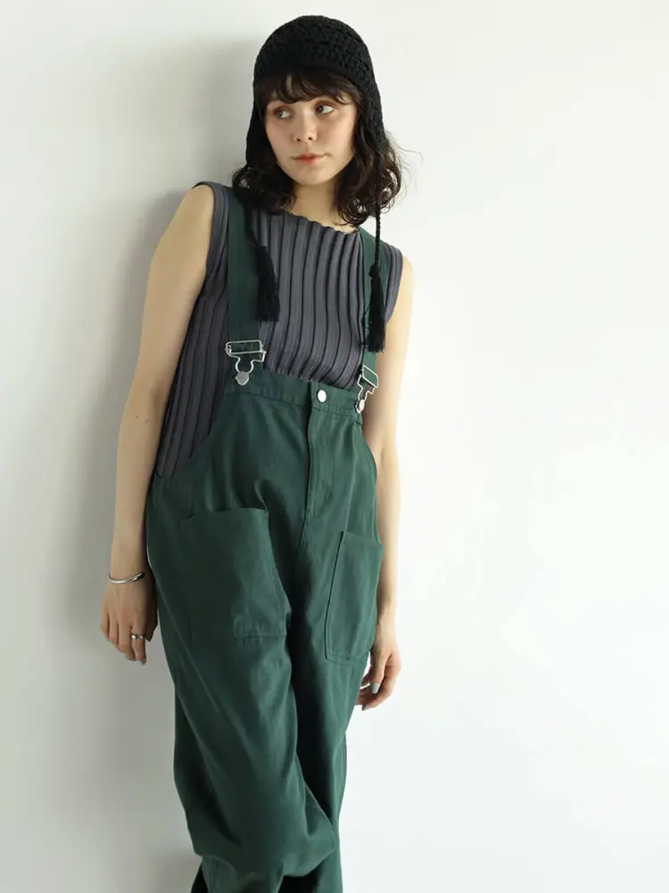 FIKA. Front button cami salopette サロペット FIKA. サロペット オーバーオール Front button cami salopette