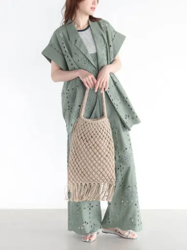 Fringe jute tote - The Bagmati - FIKA.｜YAMADAYA STORE