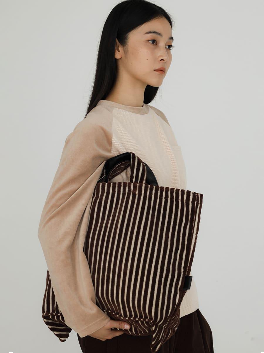 Stripe tote bag