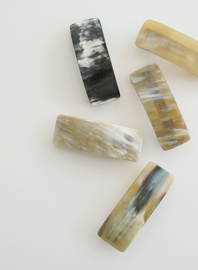 Rectangle barrette -water buffalo- YAMADAYA STORE Rectangle barrette -water buffalo- YAMADAYA STORE