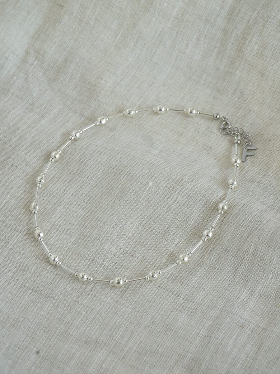 Ball x metal beads necklace YAMADAYA STORE Ball x metal beads necklace YAMADAYA STORE