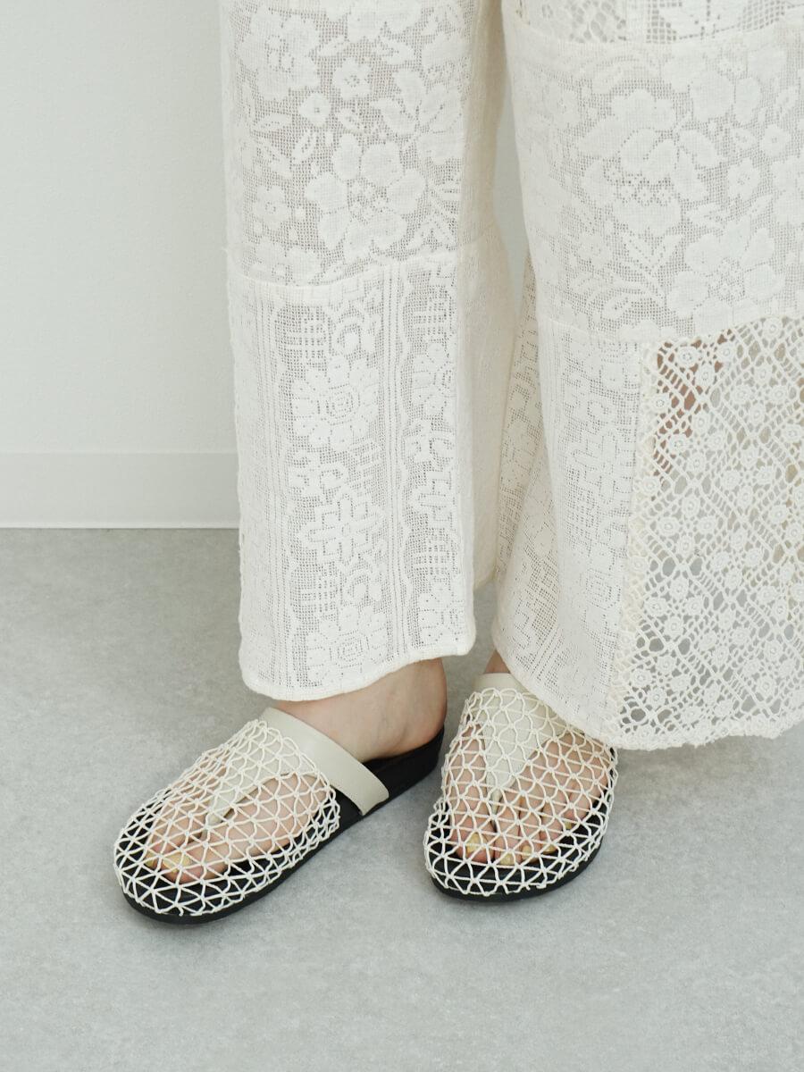 Sheepskin Mesh Sandals