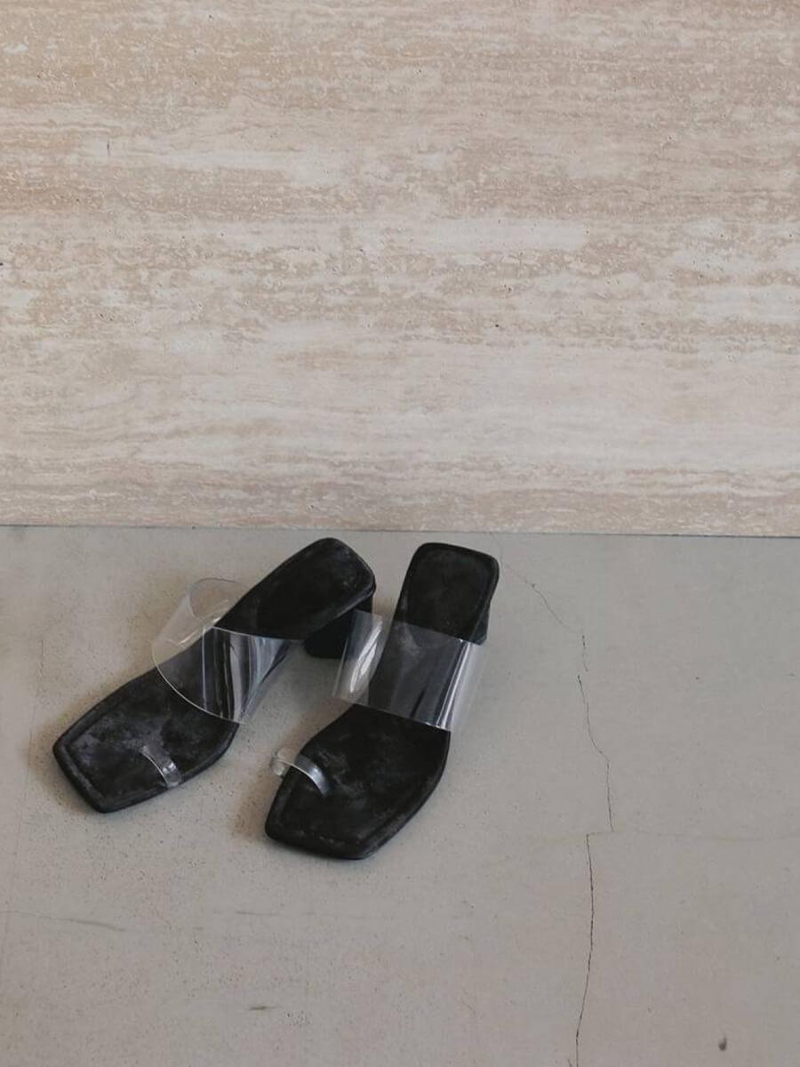 Square Clear Sandals