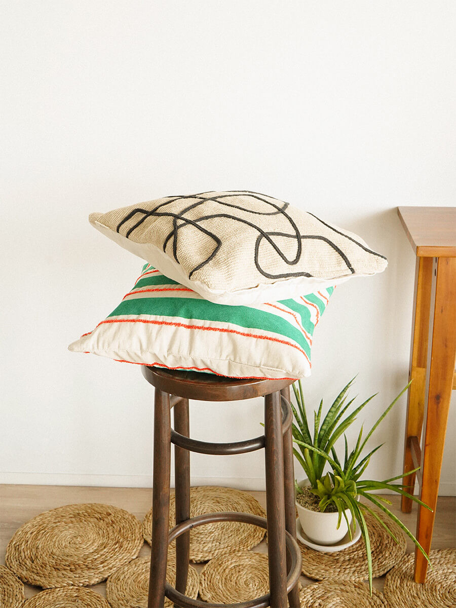 Stripe cushion cover YAMADAYA STORE Stripe cushion cover YAMADAYA STORE