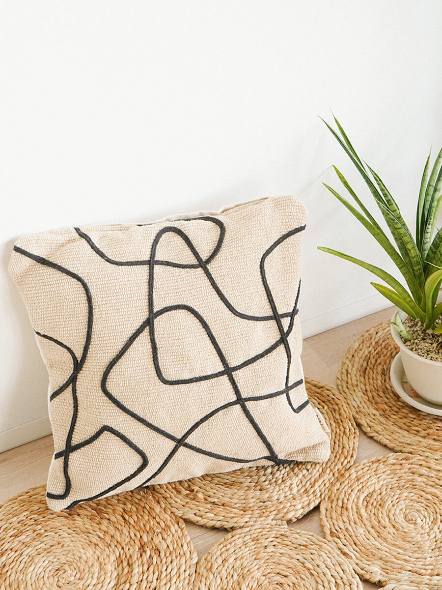 Woven line cushion cover YAMADAYA STORE Woven line cushion cover YAMADAYA STORE
