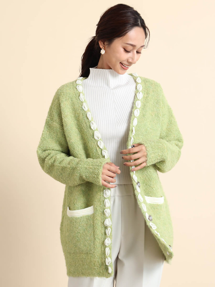 アクセントリボンカーディガン - FENNEL - FENNEL｜YAMADAYA STORE