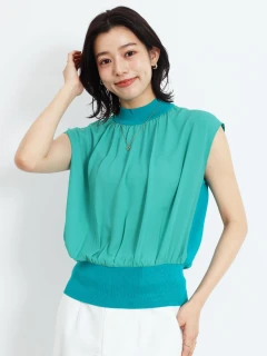 fennelバイカラートップス2way 2WAY RIB TOPS/2WAYリブトップス｜WOMEN｜250GSB80-128D｜AZUL
