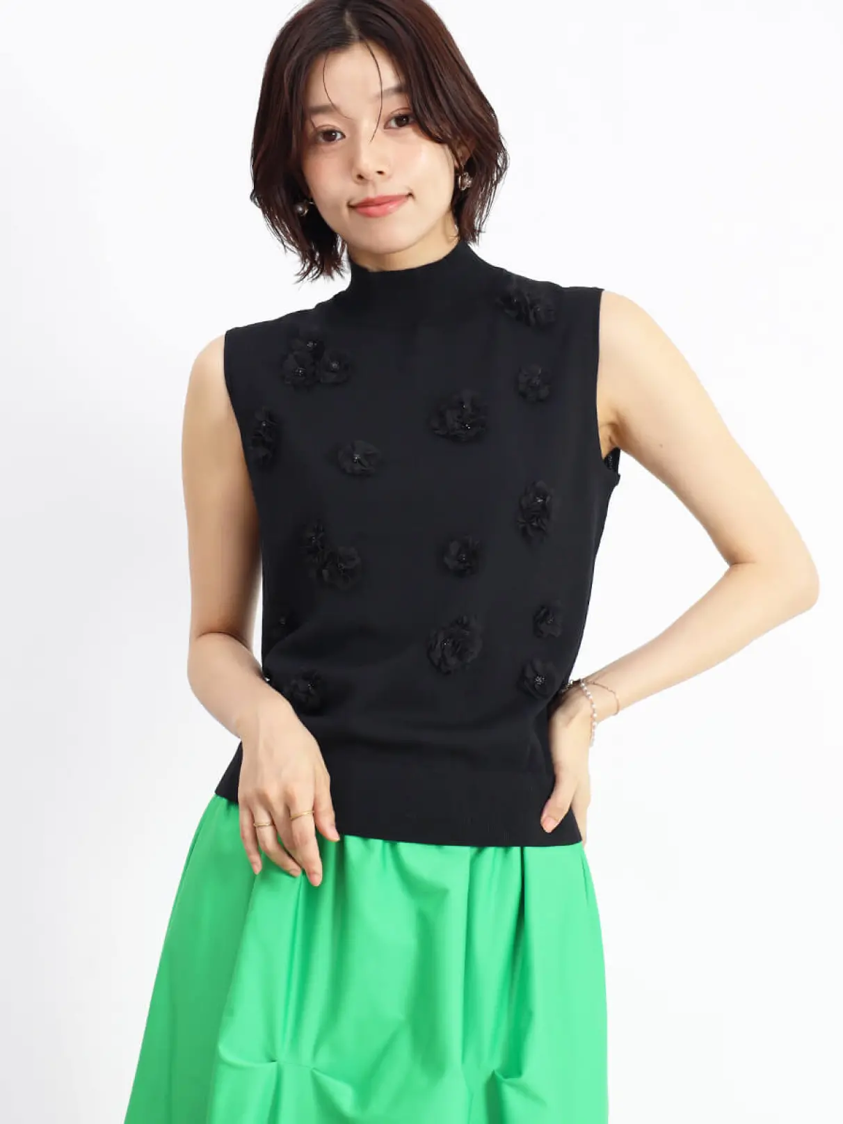 SALE✩.*˚スコットクラブ系列 FENNEL ハイネック サマーニット SALE✩.*˚スコットクラブ系列 FENNEL ハイネック サマーニット