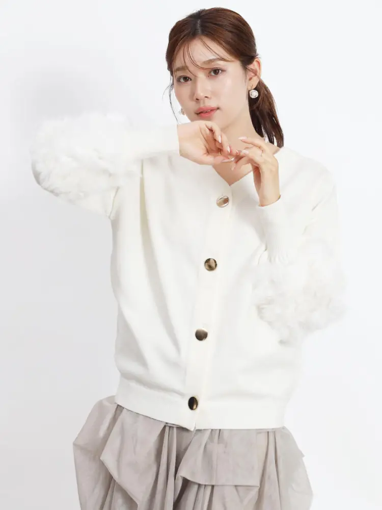 ラビットファースリーブ2wayニット - FENNEL - FENNEL｜YAMADAYA STORE