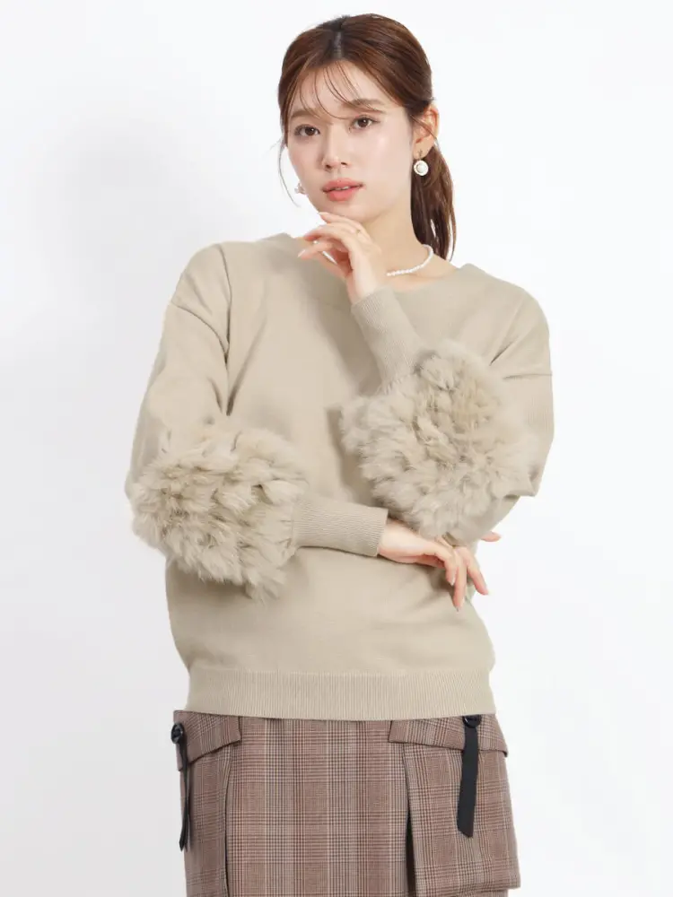 ☆新品、未使用☆ FENNEL ラビットファースリーブ2wayニット ヤマダヤ ラビットファースリーブ2wayニット - FENNEL - FENNEL｜YAMADAYA STORE