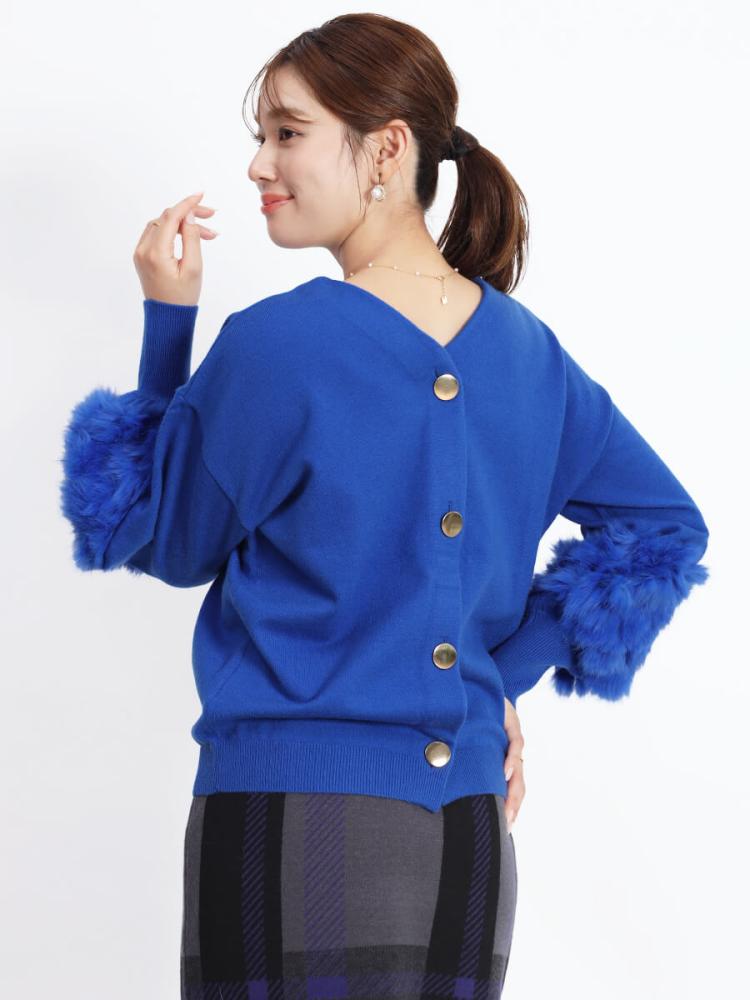 フェンネル（FENNEL）/ラビットファースリーブ2wayニット ラビットファースリーブ2wayニット - FENNEL - FENNEL｜YAMADAYA STORE