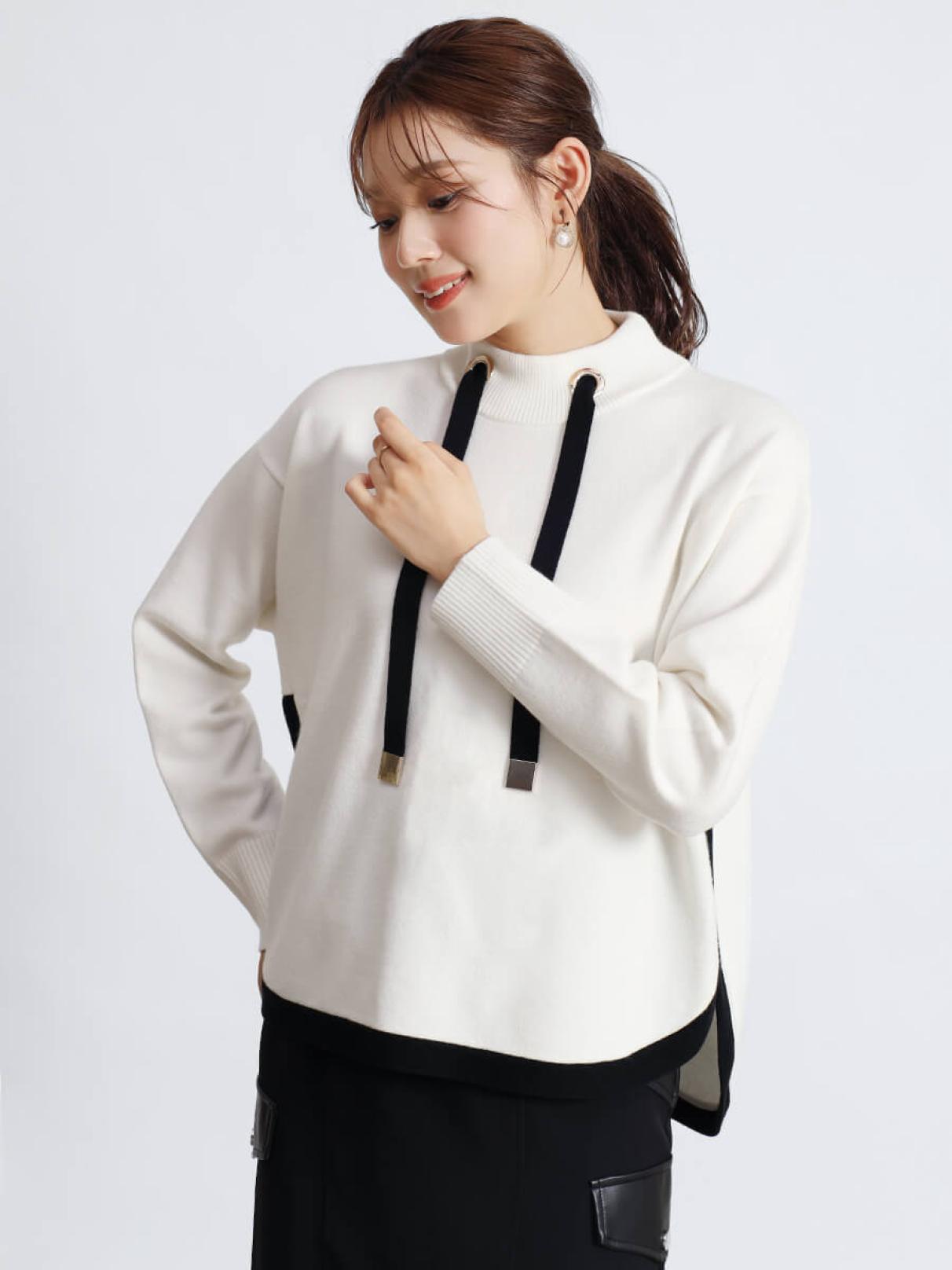 【NEW】フェンネル（FENNEL）/ラウンドヘム配色ニット ラウンドヘム配色ニット - FENNEL - FENNEL｜YAMADAYA STORE