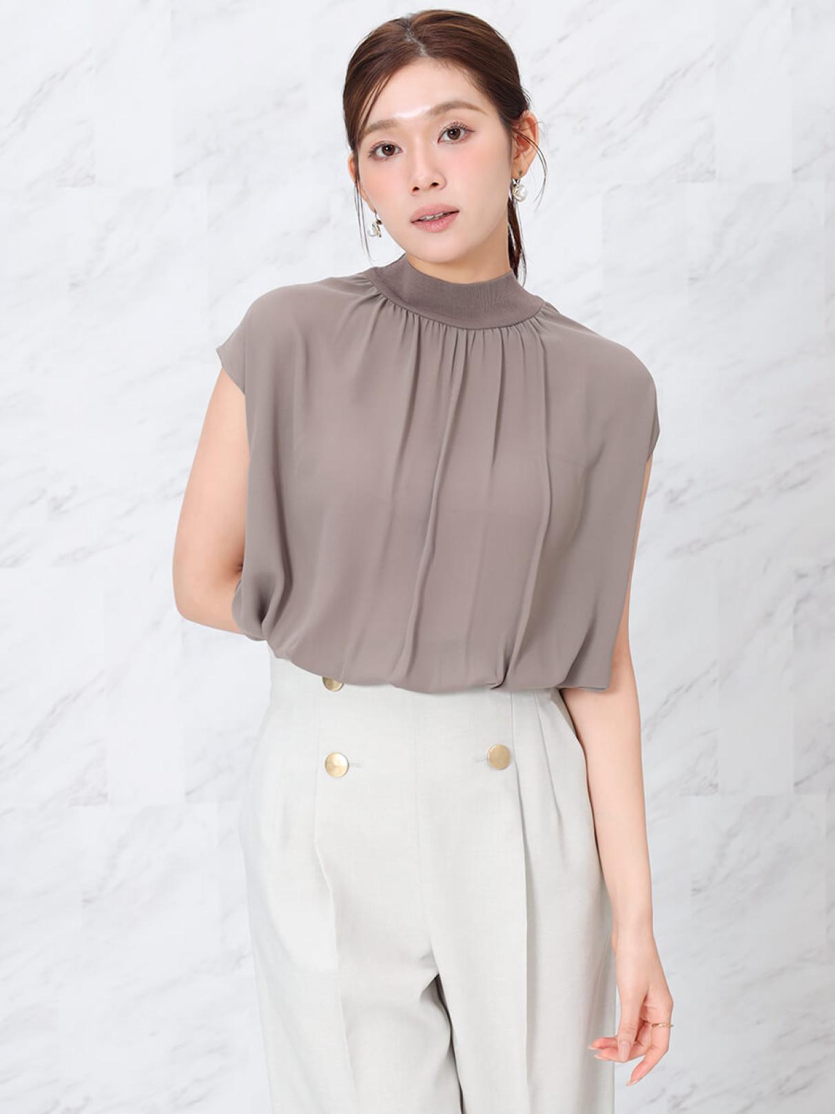 シアー×ニット異素材コンビトップス - FENNEL - FENNEL｜YAMADAYA STORE