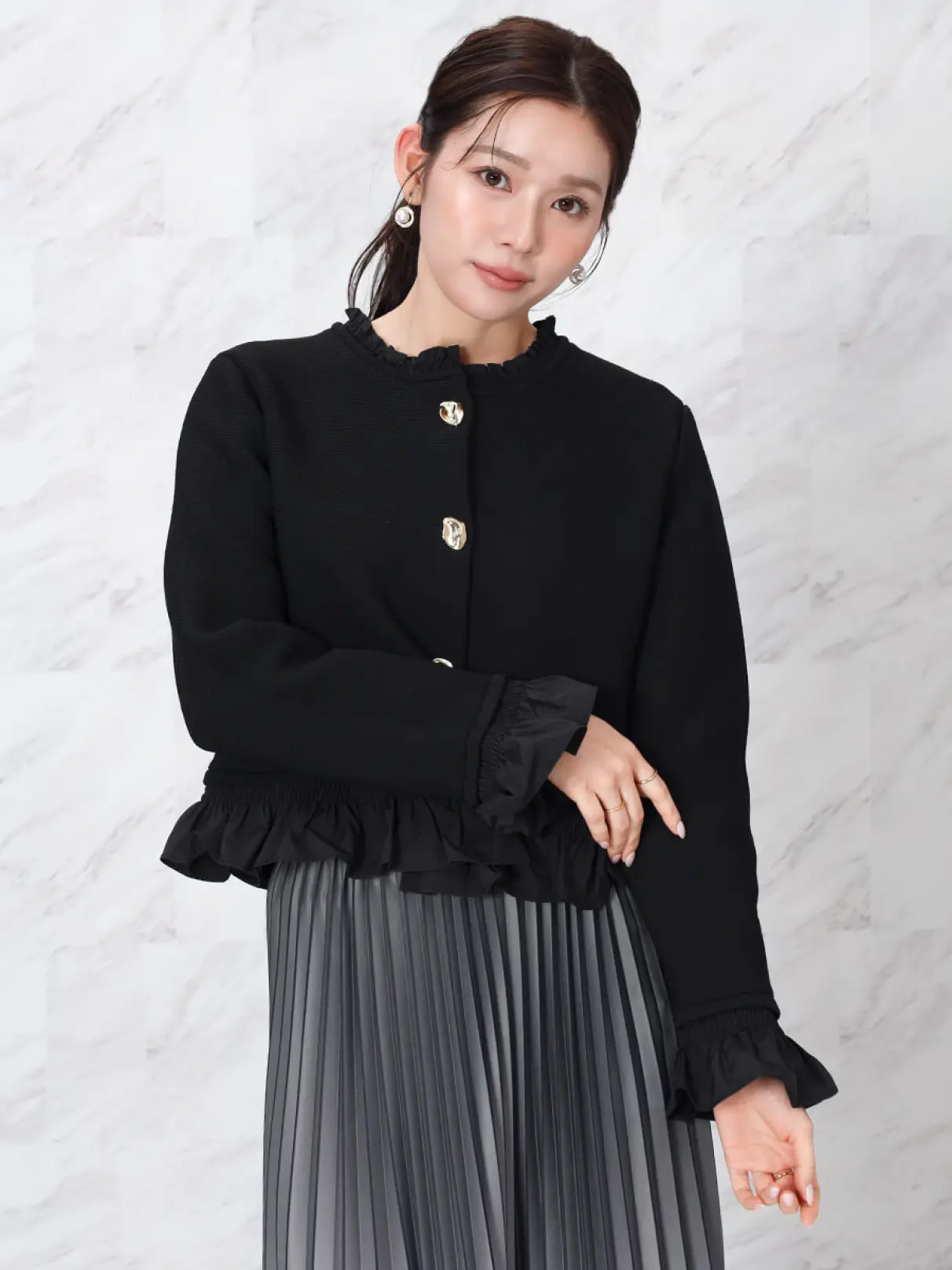 シャーリングフリルニットカーディガン - FENNEL - FENNEL｜YAMADAYA STORE