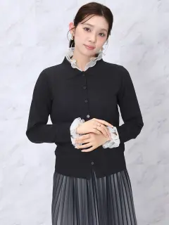 フリル付きポロ襟カーディガン（spring） - FENNEL - FENNEL｜YAMADAYA